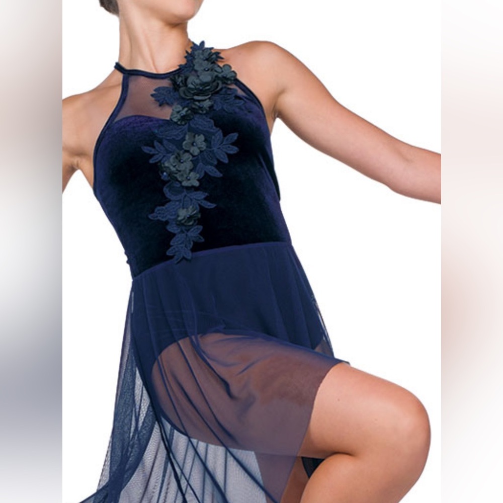 Navy Blue lyrical dance costume